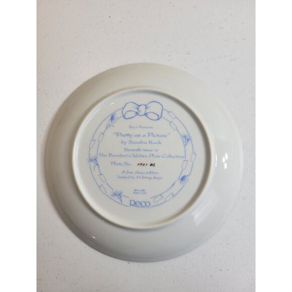 Reco 1988 Pretty as a Picture by Sandra Kuck Plate 9.5" w/ COA & Box #0937BC - Picture 4 of 16